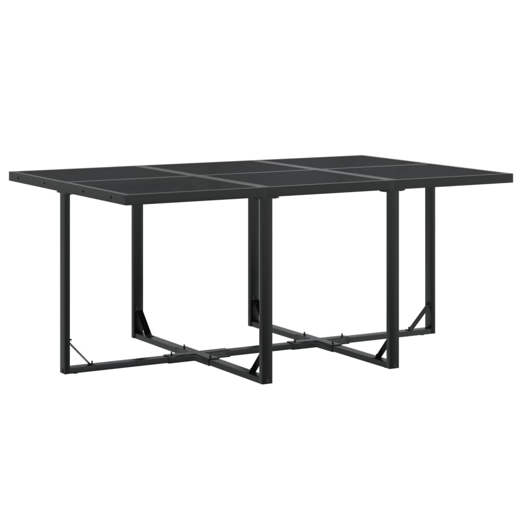 Ensemble à manger de jardin 11 pcs noir textilène - XIOS