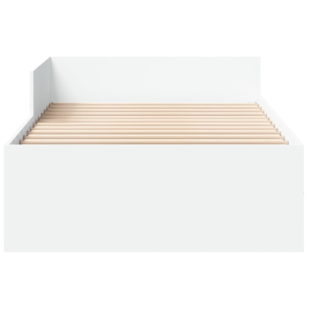 Cadre de lit sans matelas blanc 100x200 cm bois d'ingénierie - XIOS