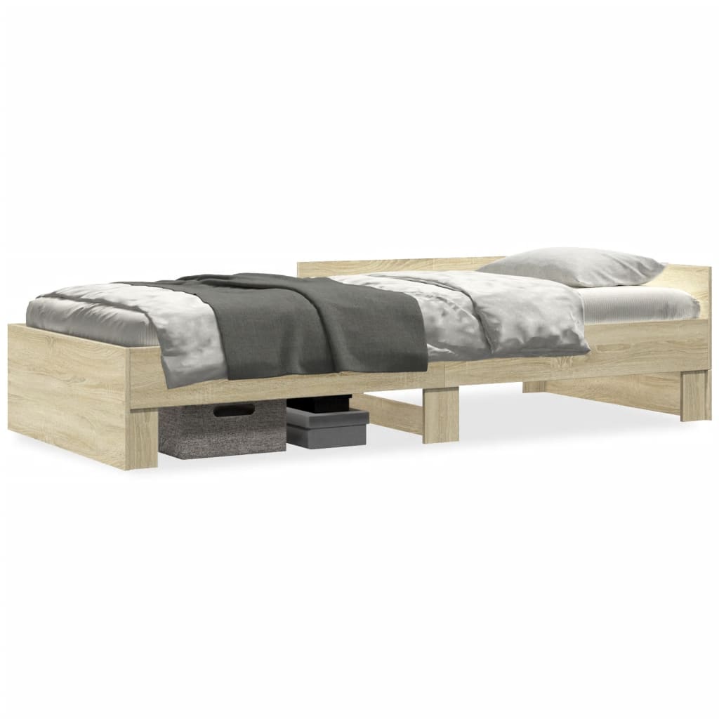 Cadre de lit sans matelas chêne sonoma 100x200 cm - XIOS