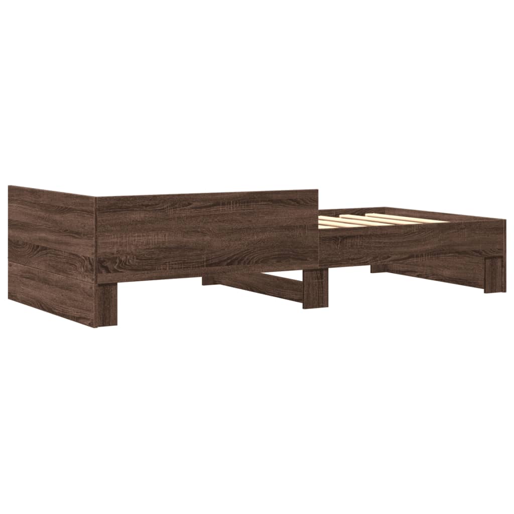 Cadre de lit sans matelas chêne marron 100x200 cm - XIOS