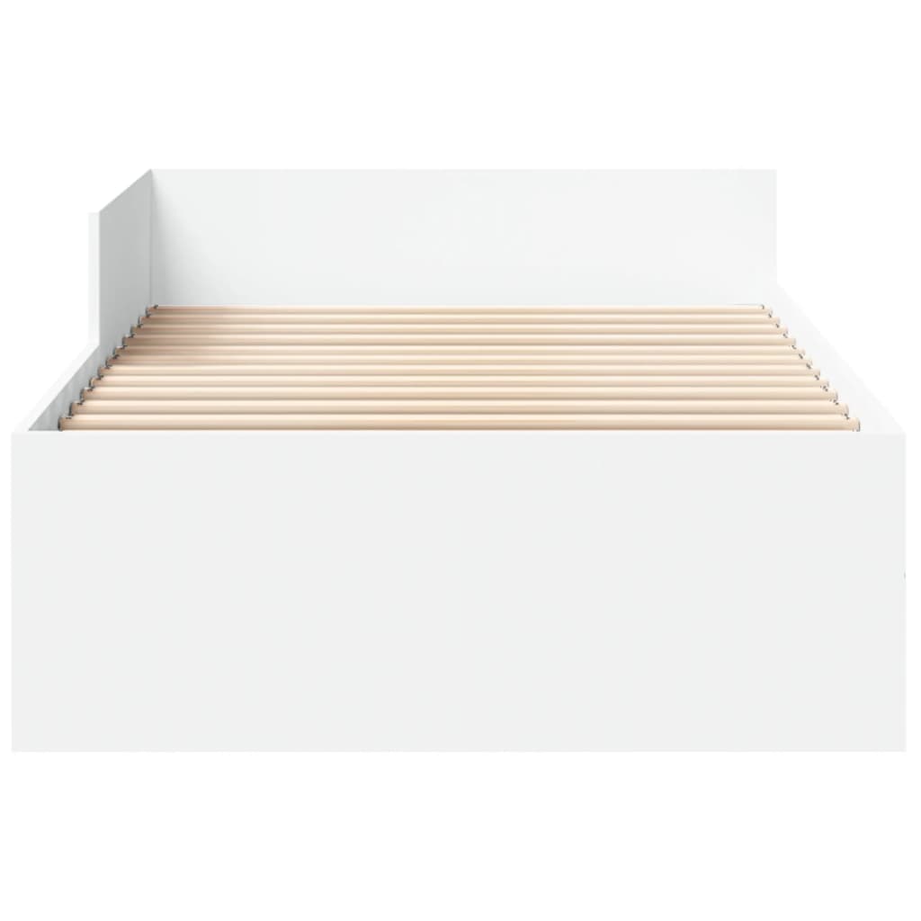 Cadre de lit sans matelas blanc 90x200 cm bois d'ingénierie - XIOS