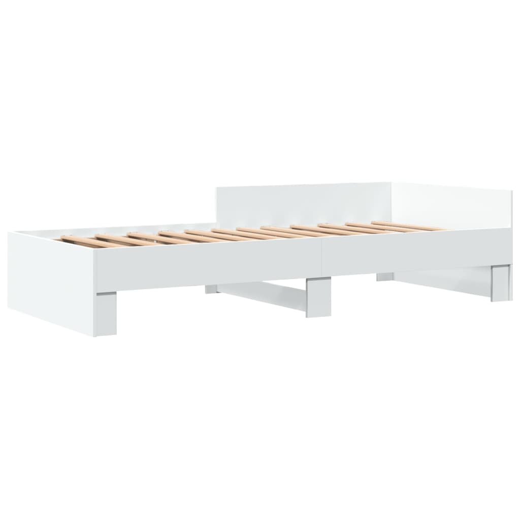 Cadre de lit sans matelas blanc 90x190 cm bois d'ingénierie - XIOS