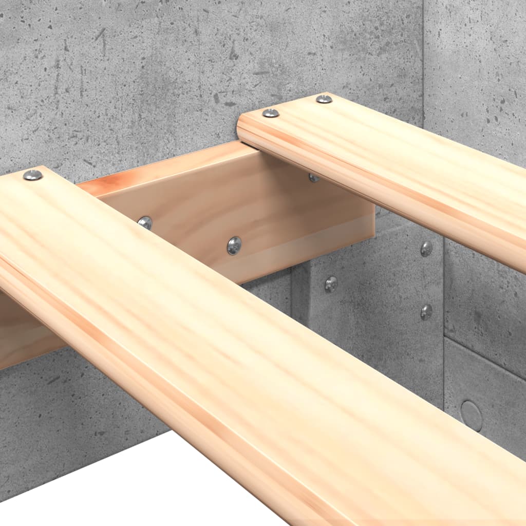 Cadre de lit sans matelas gris béton 90x190cm bois d'ingénierie - XIOS