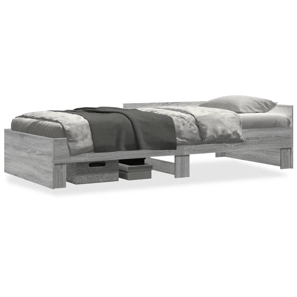 Cadre de lit sans matelas sonoma gris 90x190 cm - XIOS