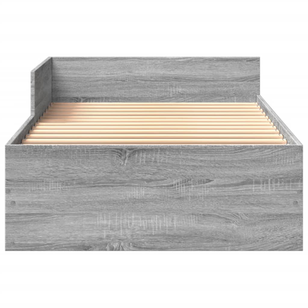 Cadre de lit sans matelas sonoma gris 90x190 cm - XIOS