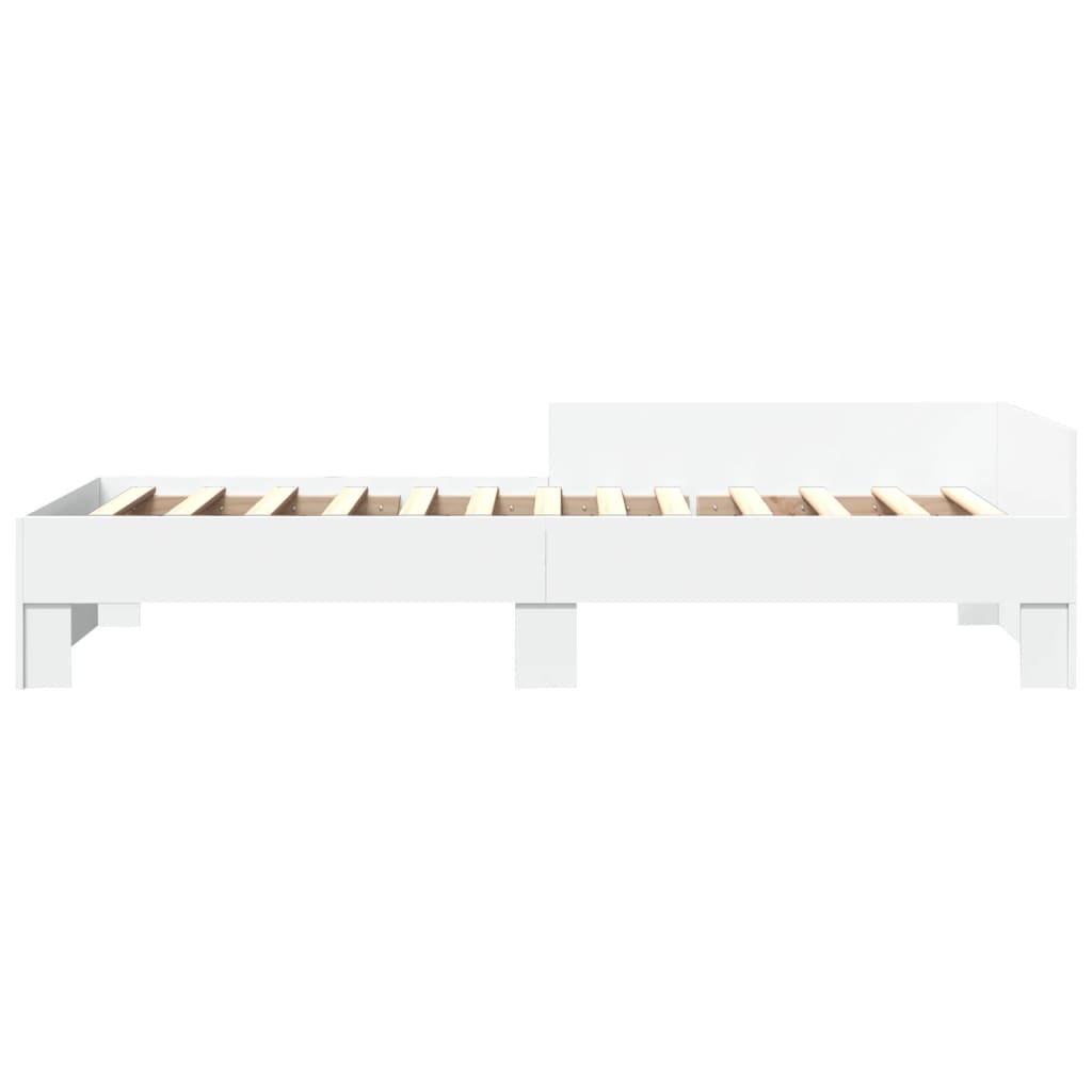 Cadre de lit sans matelas blanc 75x190 cm bois d'ingénierie - XIOS