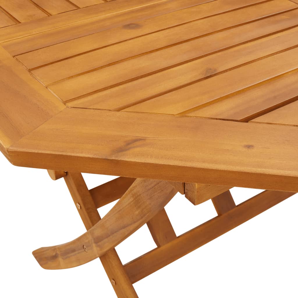 Ensemble à manger de jardin pliable 5 pcs bois massif d’acacia - XIOS