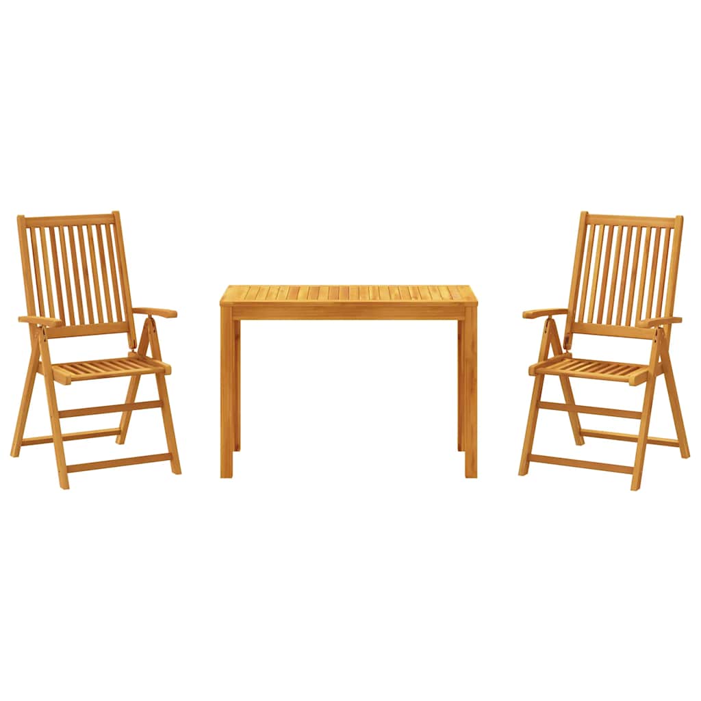 Ensemble à manger de jardin 3 pcs Bois d'acacia solide - XIOS