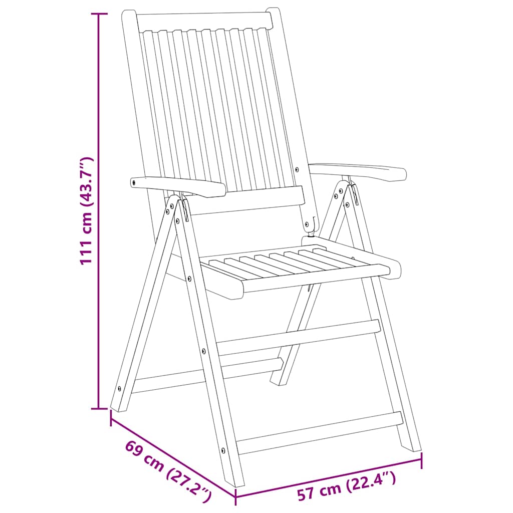 Ensemble à manger de jardin 3 pcs Bois d'acacia solide - XIOS