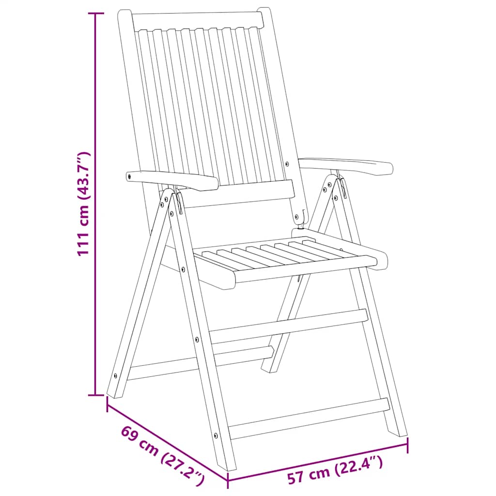 Ensemble à manger de jardin 3 pcs Bois d'acacia solide - XIOS