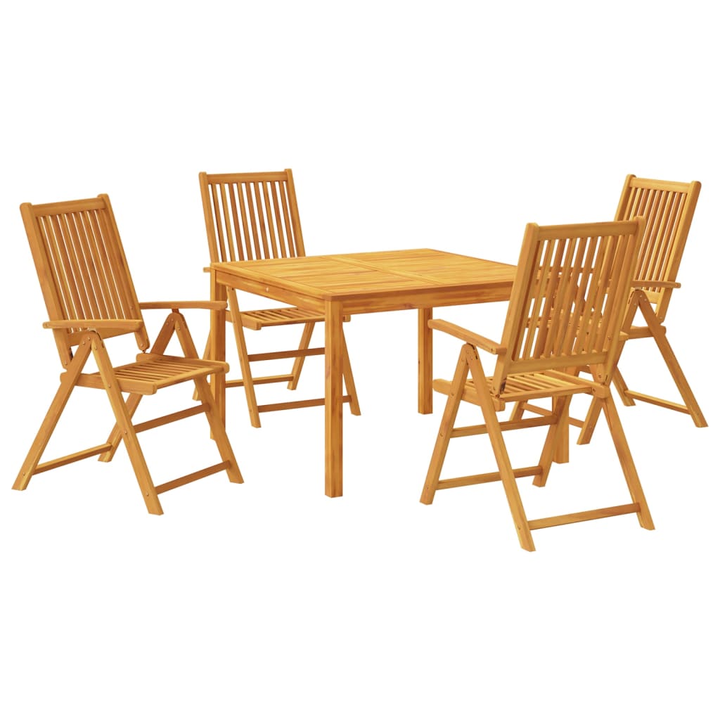 Ensemble à manger de jardin 5 pcs Bois d'acacia solide