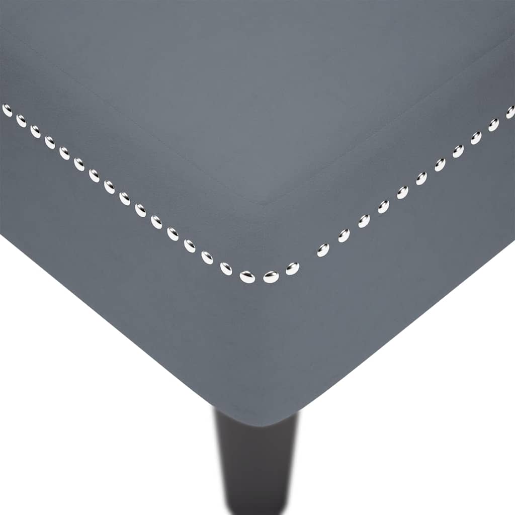 Fauteuil long et coussin et accoudoir droit gris foncé velours - XIOS