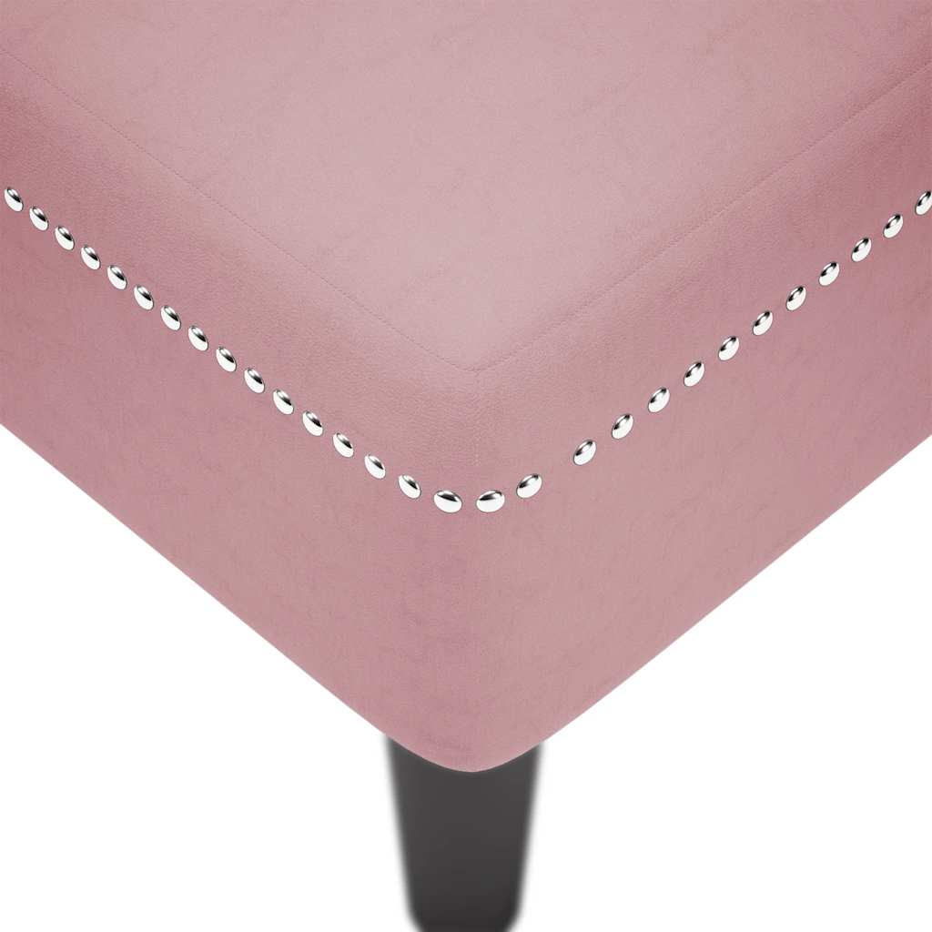 Fauteuil long avec coussin et accoudoir droit rose velours - XIOS