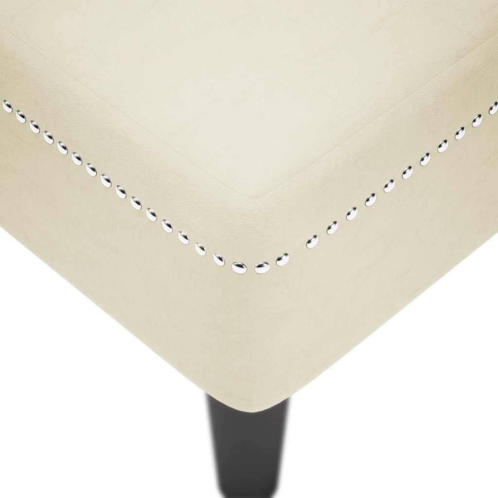 Fauteuil long avec coussin et accoudoir droit crème velours - XIOS