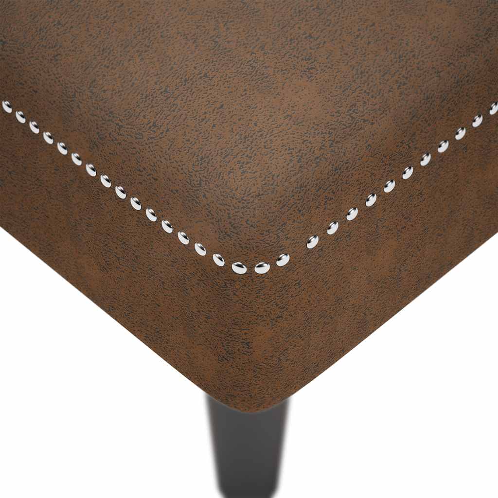 Fauteuil long avec coussin et accoudoir droit marron similicuir - XIOS
