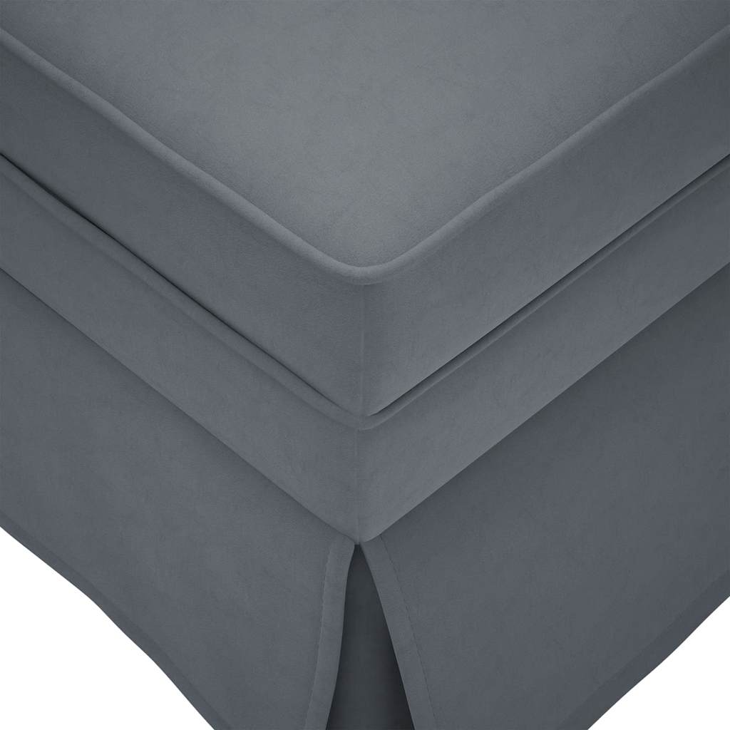 Fauteuil long et traversin accoudoir droit gris foncé velours - XIOS