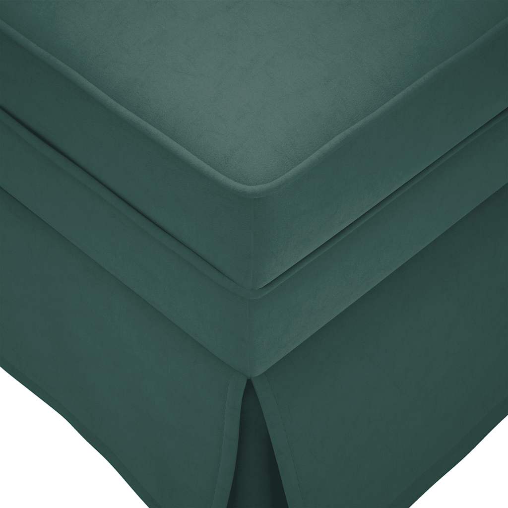 Fauteuil long et traversin accoudoir droit vert foncé velours - XIOS