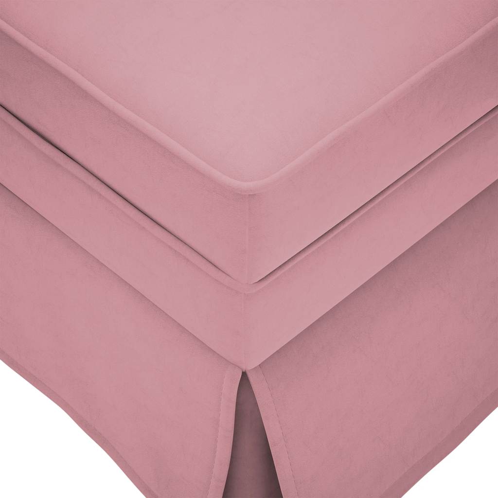 Fauteuil long avec traversin et accoudoir droit rose velours - XIOS