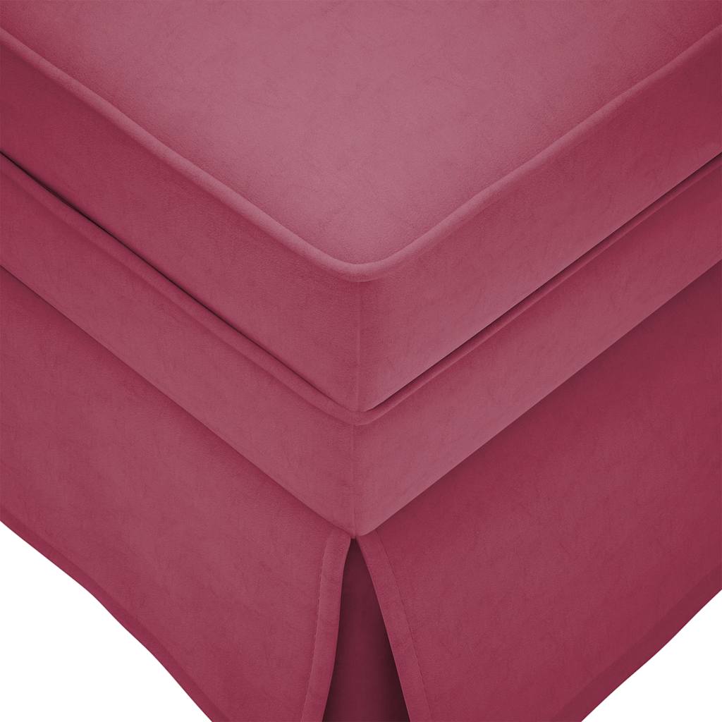 Fauteuil long avec traversin et accoudoir droit rouge bordeaux - XIOS