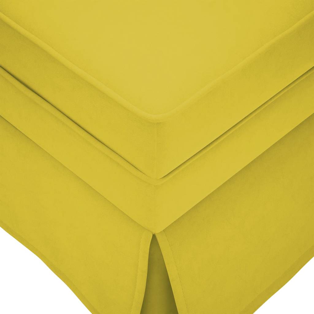 Fauteuil long avec traversin et accoudoir droit jaune velours - XIOS