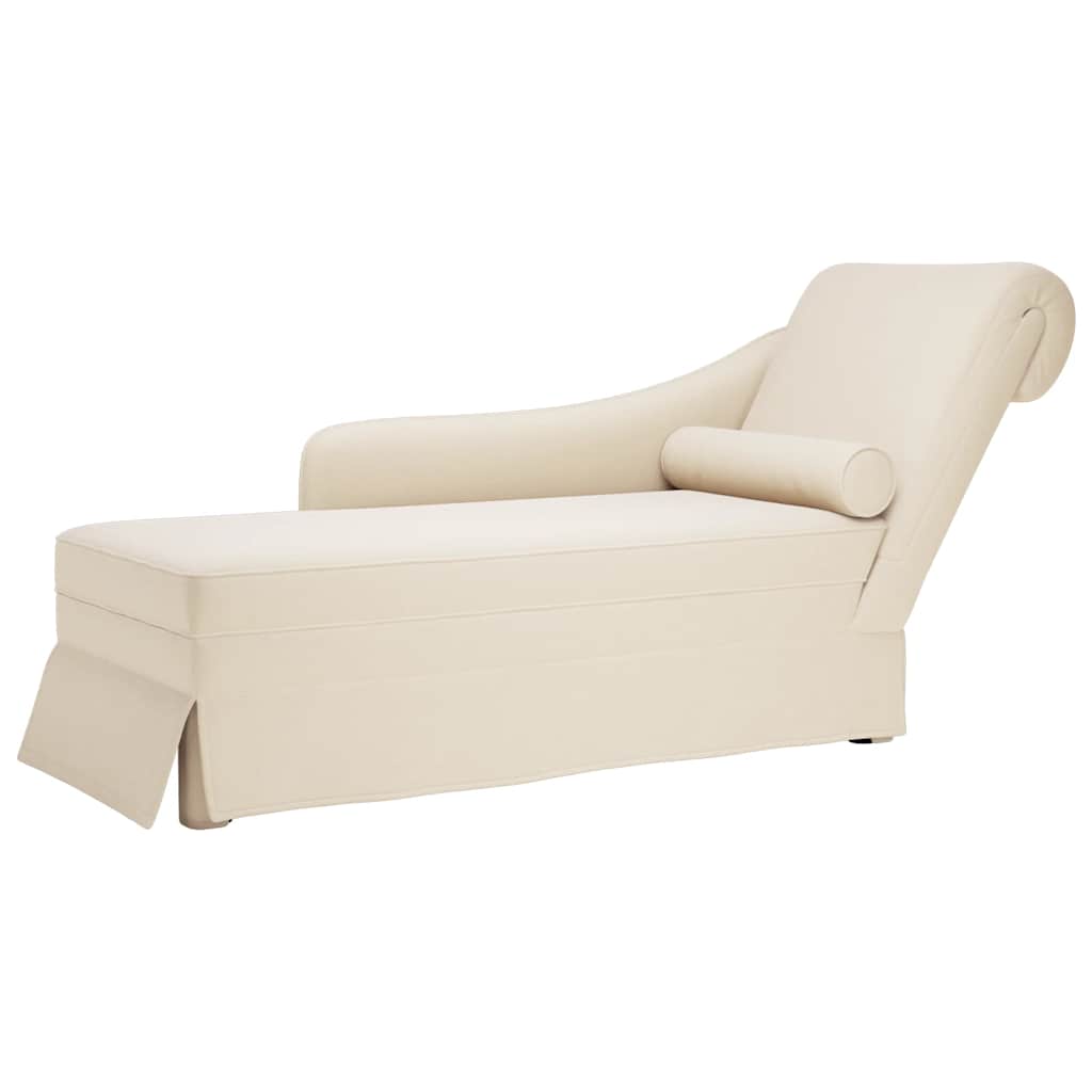 Fauteuil long avec traversin et accoudoir droit rose lin - XIOS