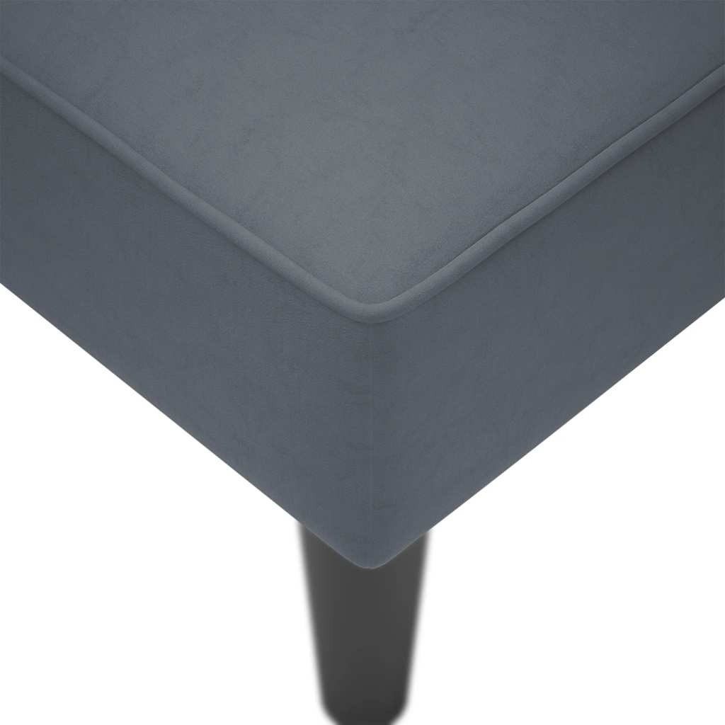 Fauteuil long avec accoudoir droit gris foncé velours - XIOS