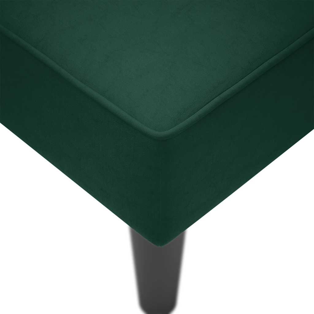 Fauteuil long avec accoudoir droit vert foncé velours