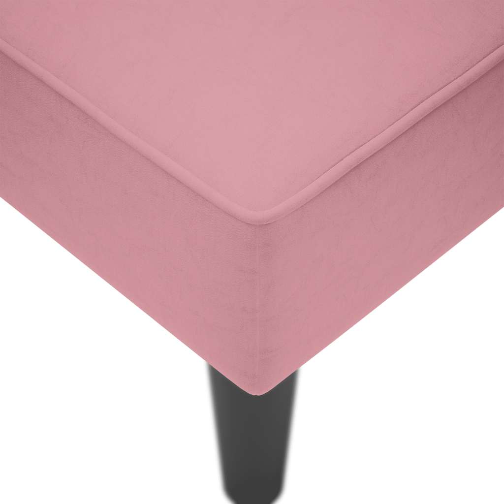 Fauteuil long avec accoudoir droit rose velours - XIOS