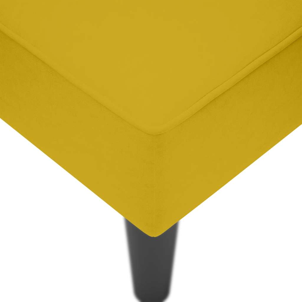 Fauteuil long avec accoudoir droit jaune velours - XIOS