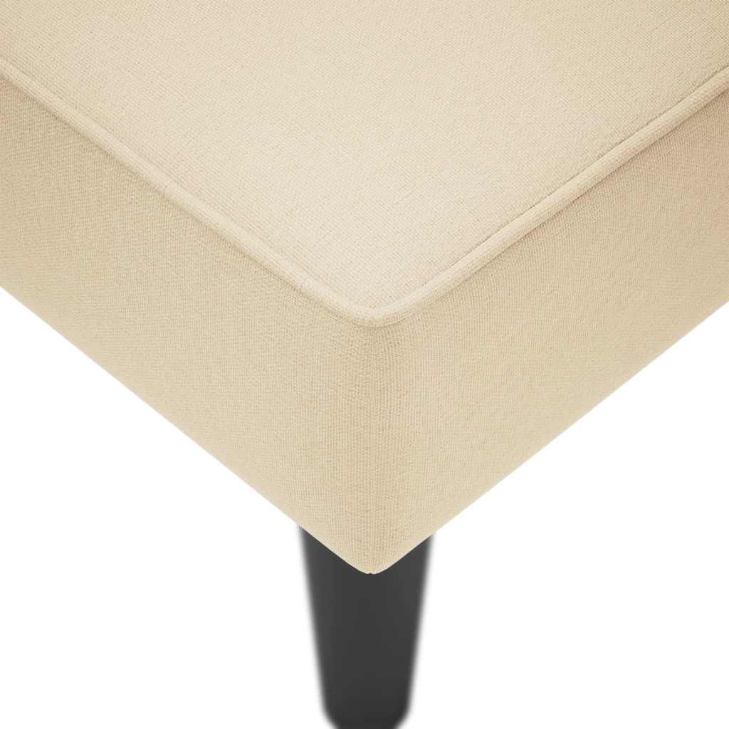 Fauteuil long avec accoudoir droit crème tissu - XIOS