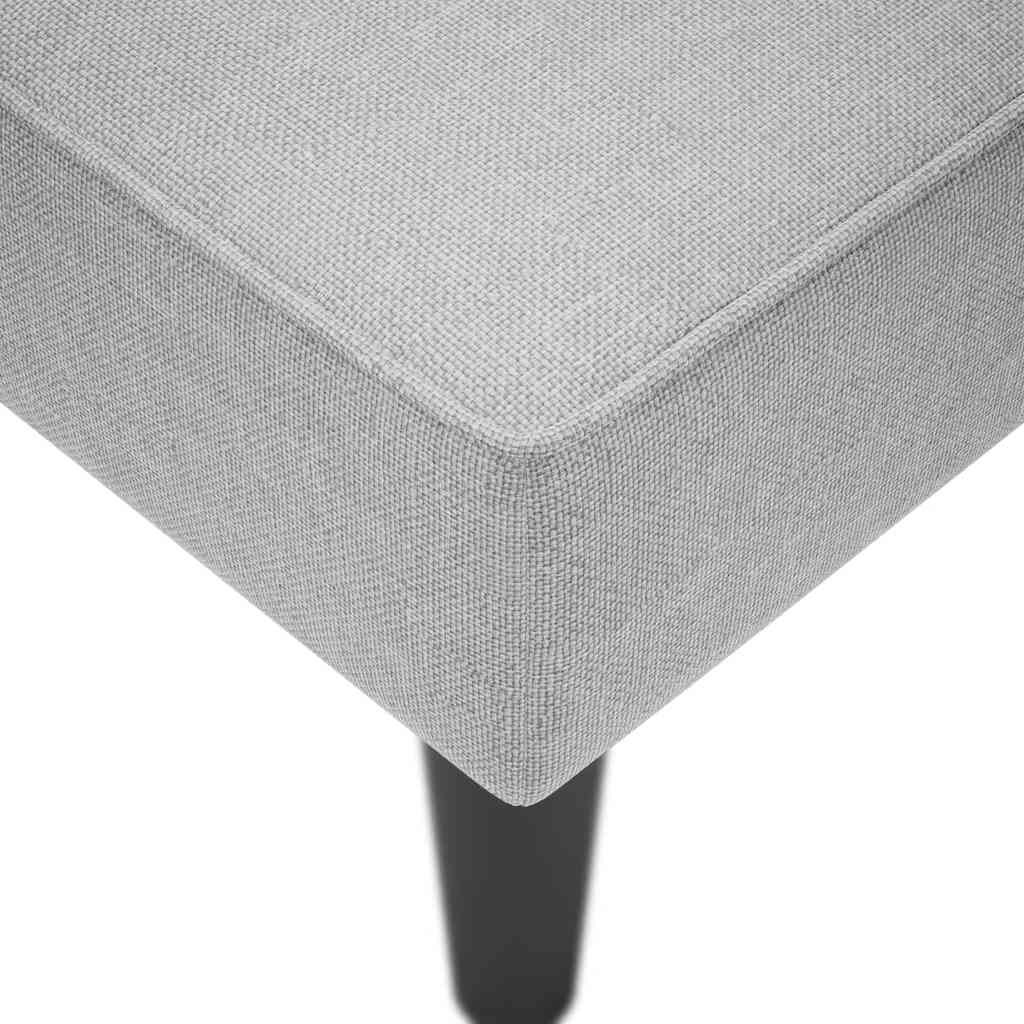 Fauteuil long avec accoudoir droit gris nuage tissu - XIOS