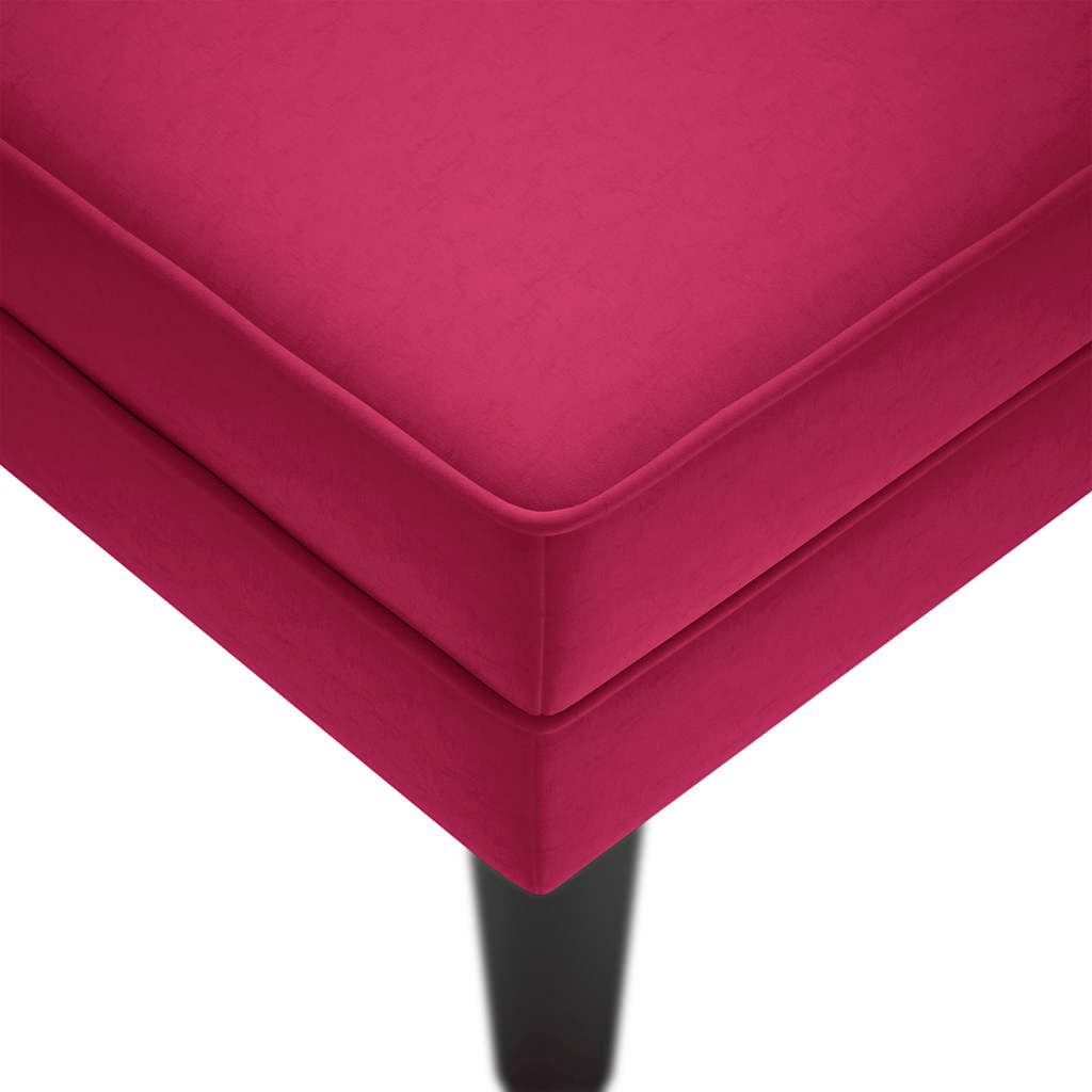 Fauteuil long avec coussin et accoudoir droit rouge bordeaux - XIOS