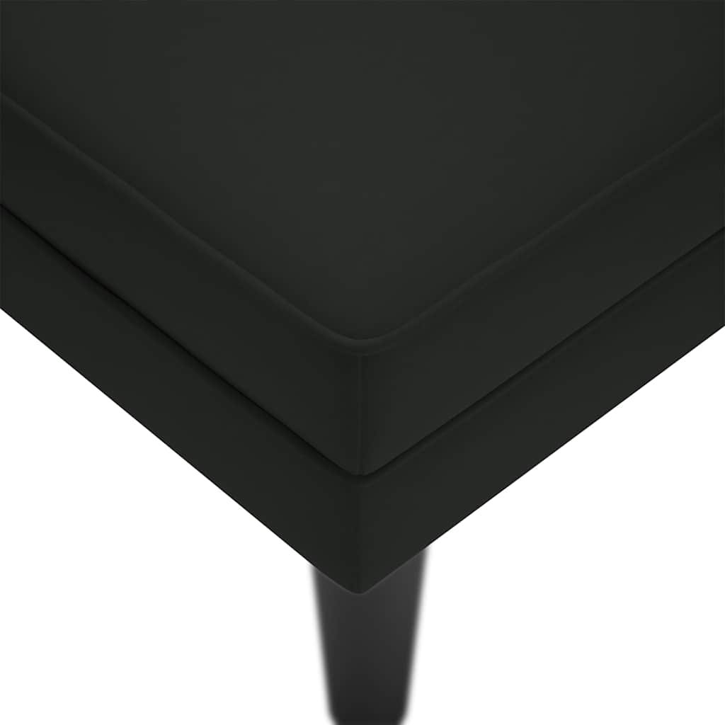 Fauteuil long avec coussin et accoudoir droit noir velours - XIOS