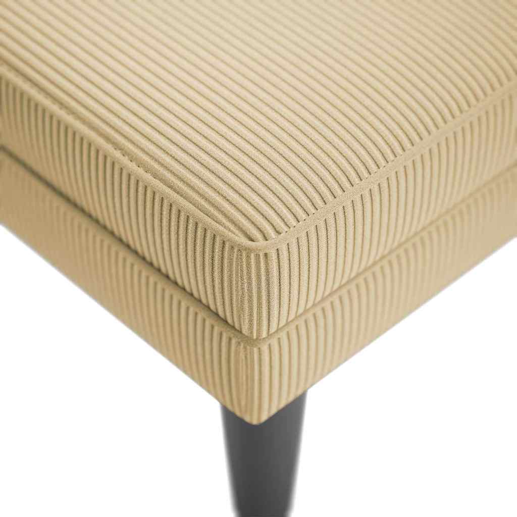 Chaise longue avec coussin tissu en velours côtelé gris-vert - XIOS