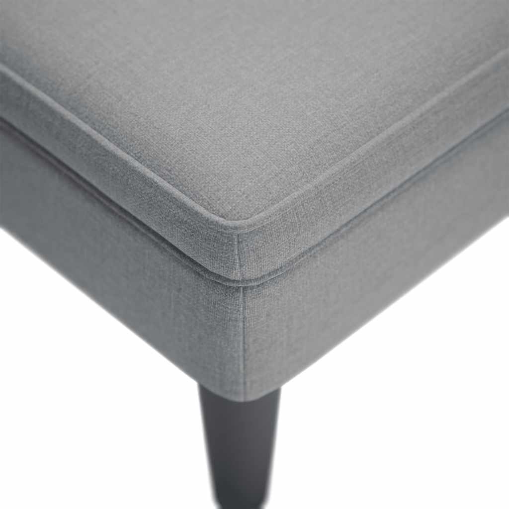 Fauteuil long avec coussin et accoudoir droit gris clair tissu - XIOS