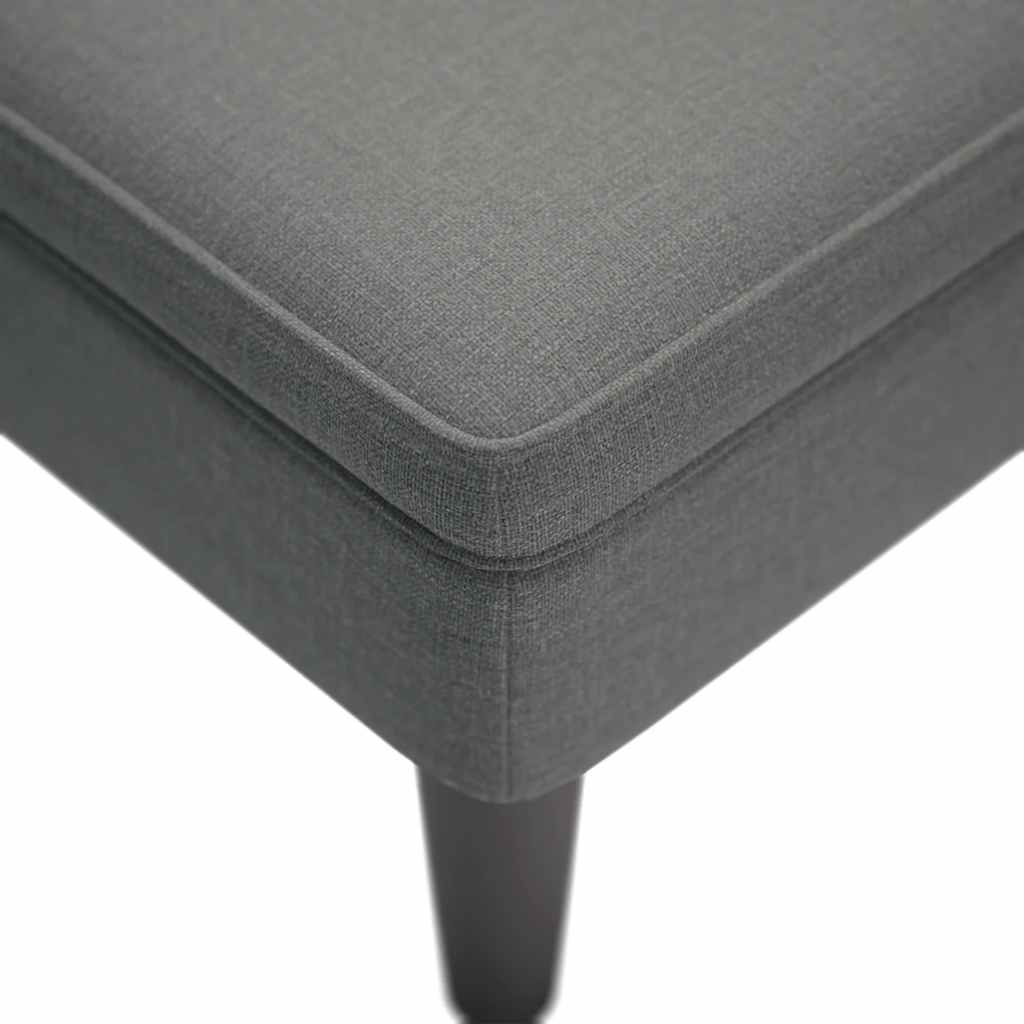 Fauteuil long avec coussin et accoudoir droit gris foncé tissu - XIOS