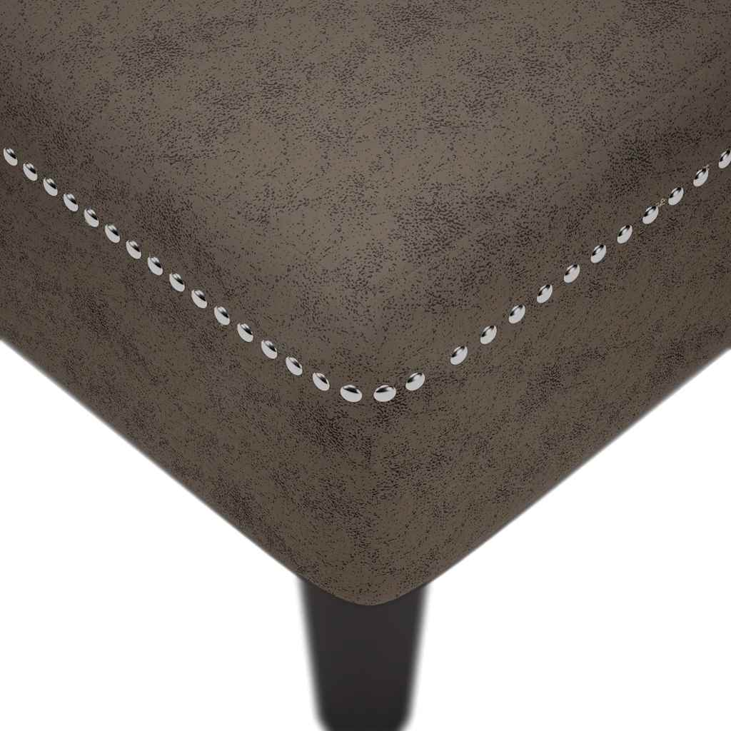 Fauteuil long et coussin/accoudoir droit gris foncé similicuir - XIOS