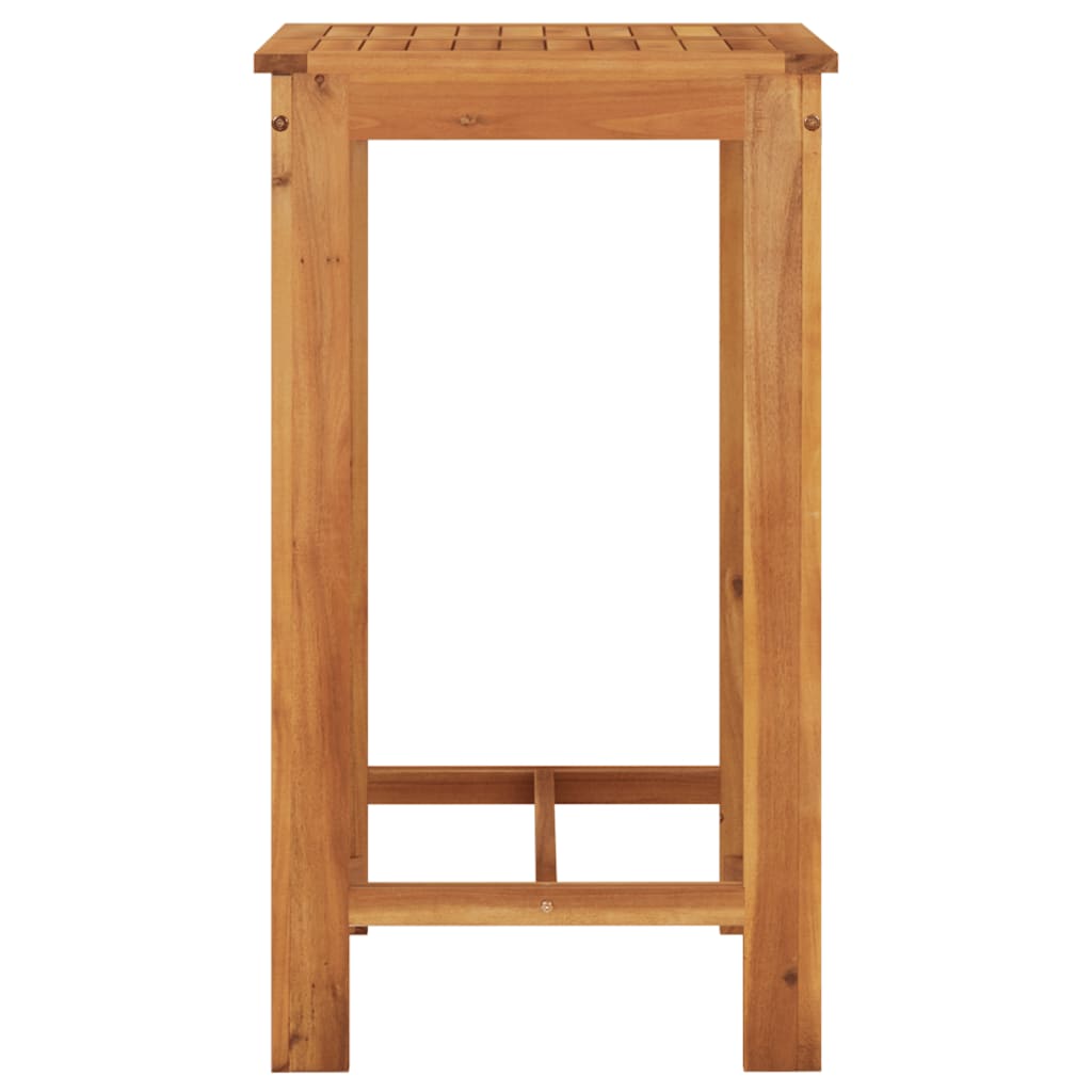 Ensemble de bar de jardin 5 pcs gris bois massif acacia rotin - XIOS