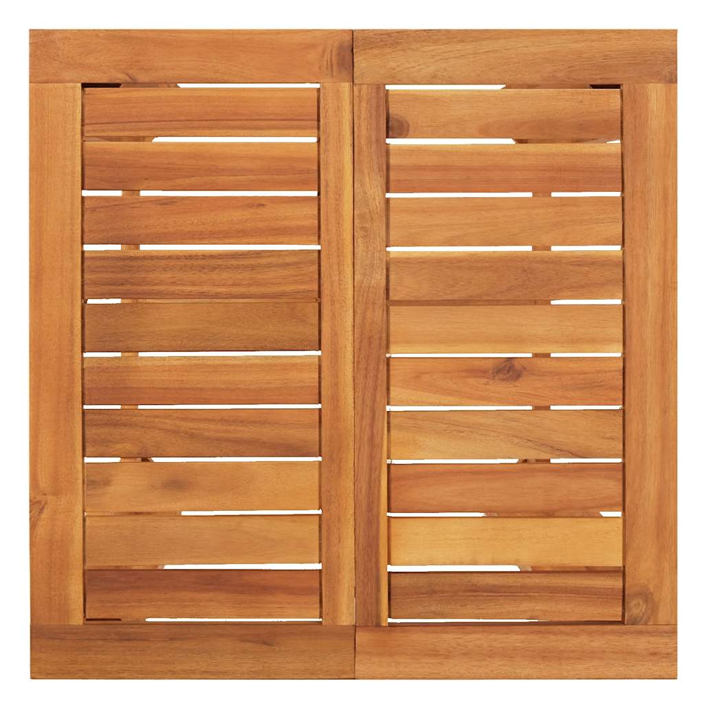 Ensemble de bar de jardin 3 pcs noir bois massif acacia rotin
