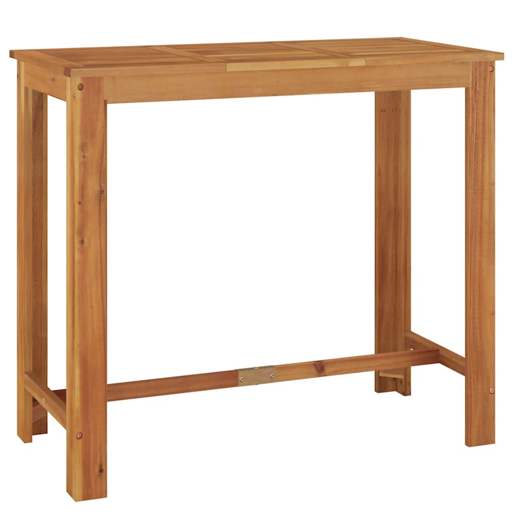 Ensemble de bar de jardin 5 pcs noir bois massif acacia rotin - XIOS