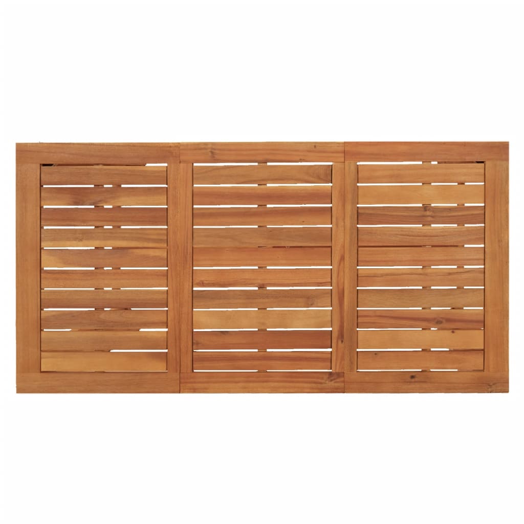 Ensemble de bar de jardin 7 pcs marron bois massif acacia rotin - XIOS