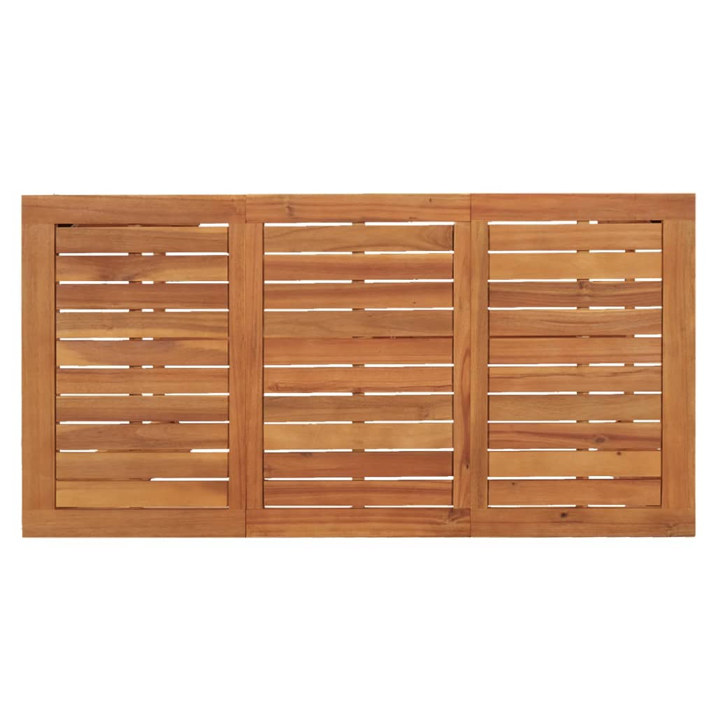 Ensemble de bar de jardin 7 pcs noir bois massif acacia rotin - XIOS