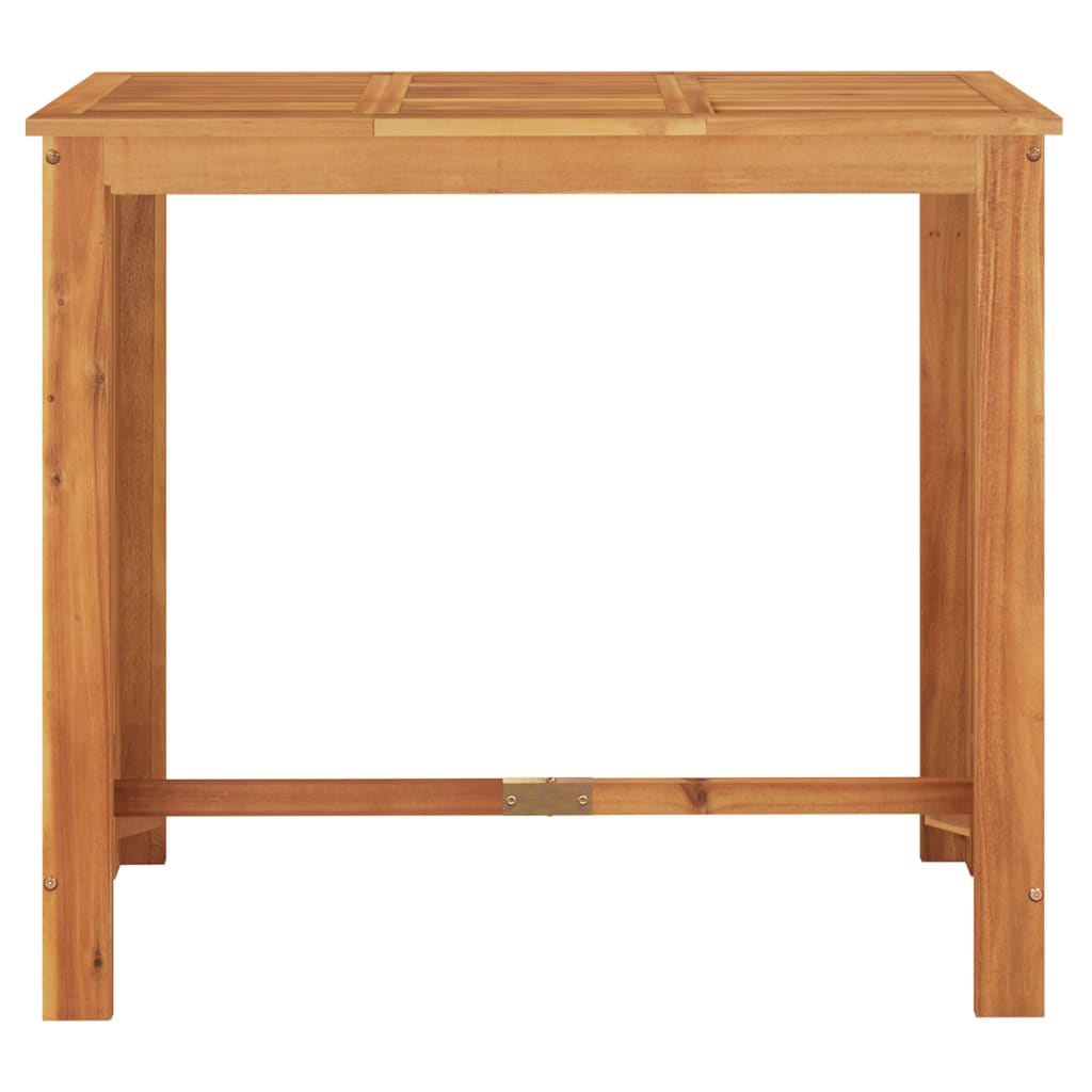 Ensemble de bar de jardin 5 pcs marron bois massif acacia rotin - XIOS