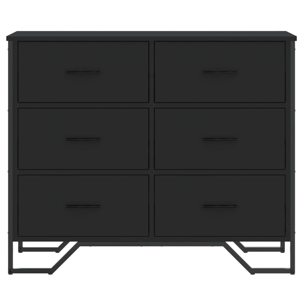 Commode noir 91x35,5x74,5 cm bois d'ingénierie - XIOS