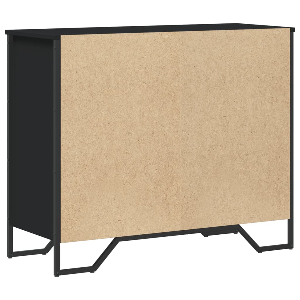 Commode noir 91x35,5x74,5 cm bois d'ingénierie - XIOS