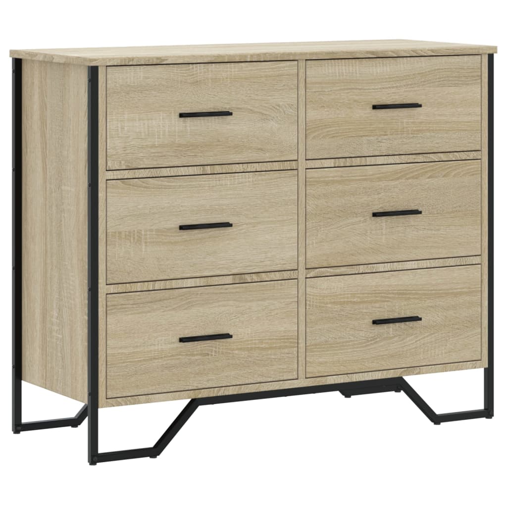 Commode chêne sonoma 91x35,5x74,5 cm bois d'ingénierie - XIOS