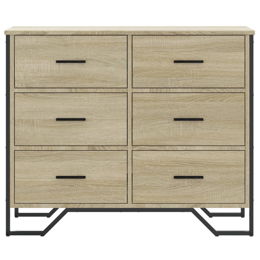 Commode chêne sonoma 91x35,5x74,5 cm bois d'ingénierie - XIOS