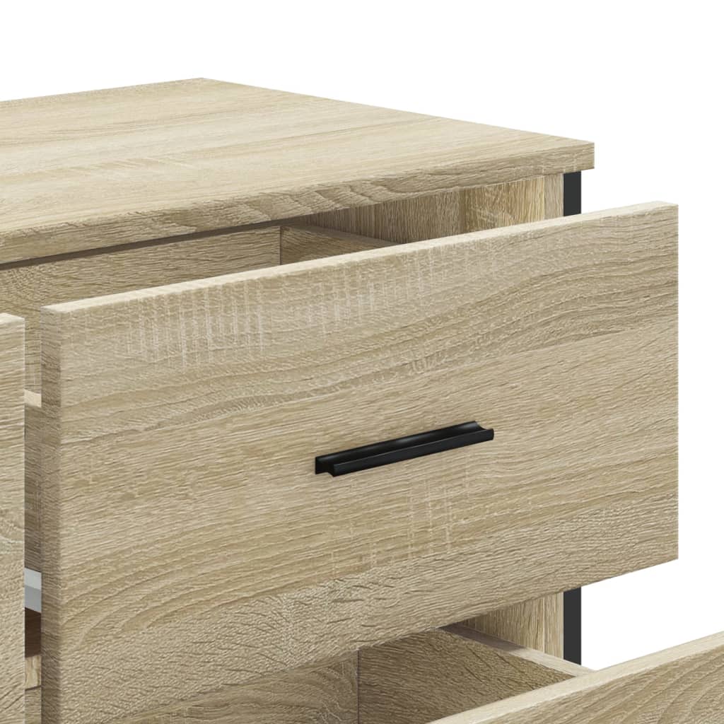 Commode chêne sonoma 91x35,5x74,5 cm bois d'ingénierie - XIOS