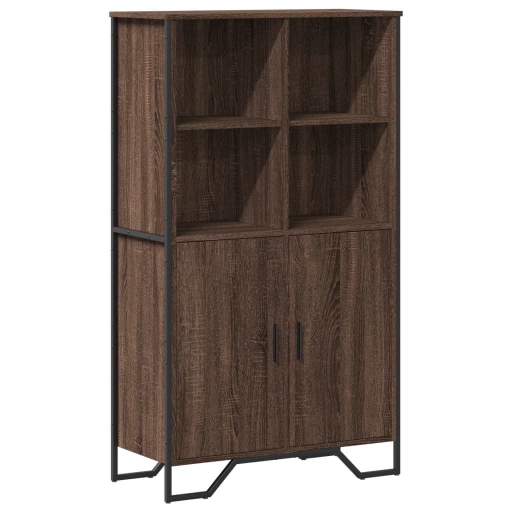 Buffet haut chêne marron 79,5x35,5x137,5 cm bois d'ingénierie - XIOS