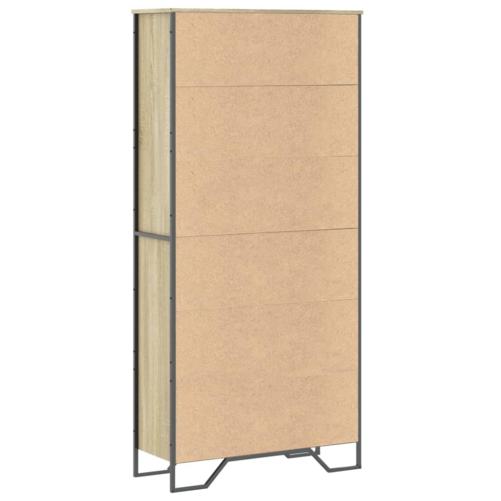 Bibliothèque chêne sonoma 80x31x169 cm bois d'ingénierie - XIOS